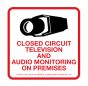 Maxwell DTV-205 CCTV & Audio Monitoring Decal - 4 x 4 - Red & Black (100 pk) DTV-205 by Maxwell
