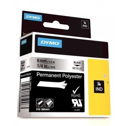Dymo 1805441 RHINO 1/4" Metalized Permanent Polyester Labels 1805441 by DYMO