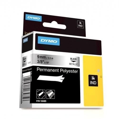 Dymo 18485 RHINO 3/8" (9mm) Metallized Permanent Polyester Labels 18485 by DYMO