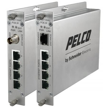 Pelco EC-4BY1SWCPOE-W 4 Port Ethernet Connect Switch EC-4BY1SWCPOE-W by Pelco