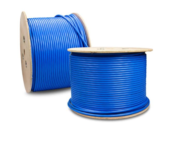 Triplett CAT7-1000BL CAT7 SF/FTP Solid Bare Copper Cable Blue,1000 Feet CAT7-1000BL by Triplett
