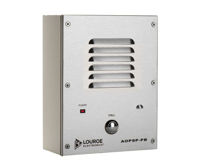 Louroe Electronics AOP-SP-PB Speakerphone with Pushbutton, Flush or LE-128 by Louroe Electronics