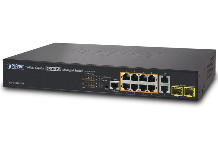 ACTi PPSW-0101 8-Port 802.3at Managed PoE Data Switch PPSW-0101 by ACTi