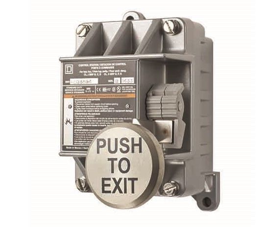 Alarm Controls EXP-1 Momentary Action Switch, PUSH TO EXIT EXP-1 by Alarm Controls