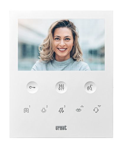Urmet 1761-6 White Vog5 Hands Free Video Door Phone with 5” Display for IP System 1761-6 by Urmet