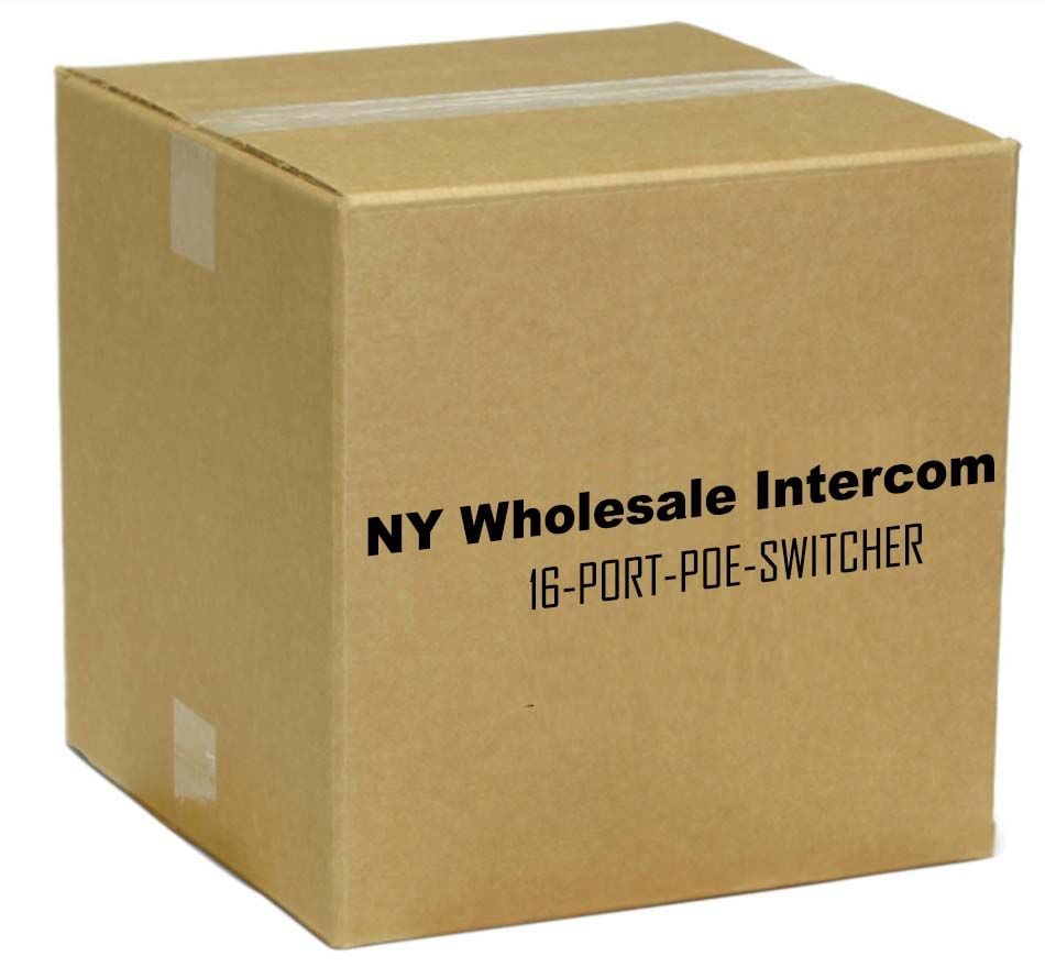 NY Wholesale Intercom 16-PORT-POE-SWITCHER 16 Port PoE Switcher Built-in  52V Power Supply