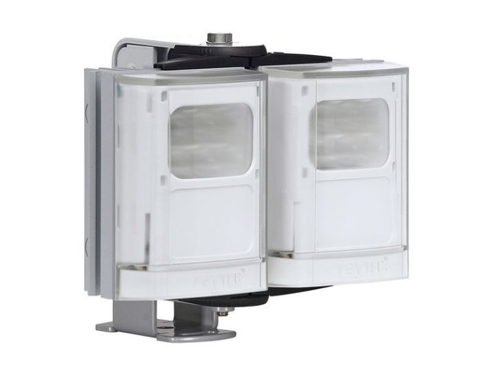 Raytec VAR2-W2-2 Vario2 Medium-Range Double-Panel White Light Illuminator with Adaptive Illumination (Silver) VAR2-W2-2 by Raytec