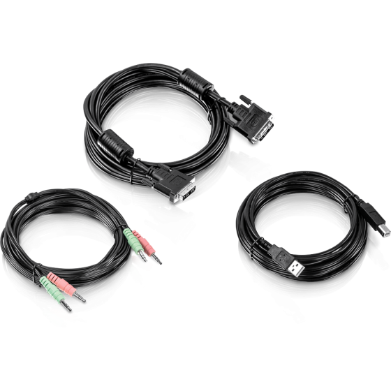 TRENDnet TK-CD15 DVI-I, USB and Audio KVM Cable Kit, 15 Feet TK-CD15 by TRENDnet