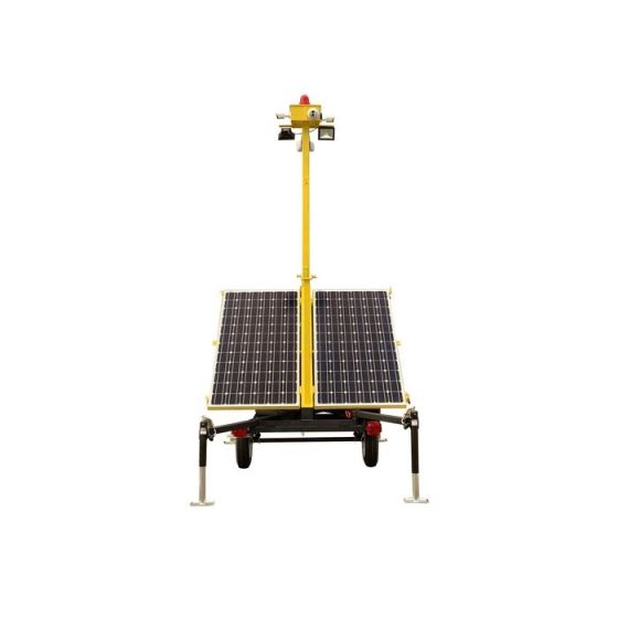 InVid INVID-4000S1A Network Solar Surveillance Tower with Two 4MP Network IR Eyeball/Bullet Camera INVID-4000S1A by InVid