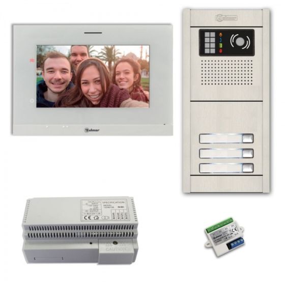Alpha VKG2-A7-3AF 3-Unit Video-Intercom Kit with Aluminum Flush Entry Panel VKG2-A7-3AF by Alpha