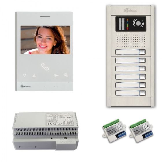 Alpha VKG2-6AF 6-Unit Video Intercom Kit with Aluminum Flush Entry Panel VKG2-6AF by Alpha