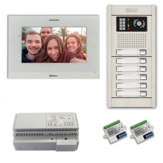 Alpha VKG2-A7-6AF 6-Unit Video-Intercom Kit with Aluminum Flush Entry Panel VKG2-A7-6AF by Alpha