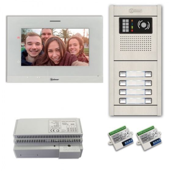Alpha VKG2-A7-7AS 7-Unit Video-Intercom Kit with Aluminum Surface Entry Panel VKG2-A7-7AS by Alpha