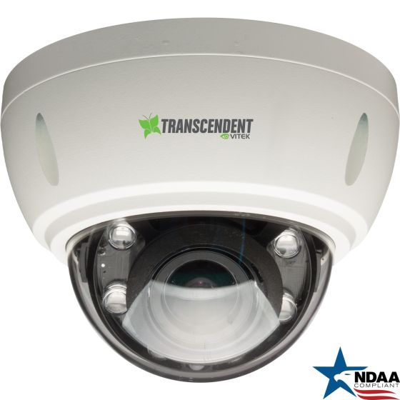 Vitek VTD-T4D6HR5MD 5 Megapixel Indoor/Outdoor 4-in-1 HD-TVI/AHD/CVI/CVBS Vandal Dome Camera, 2.8-12mm Lens VTD-T4D6HR5MD by Vitek