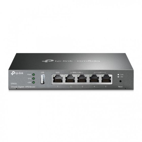 TP-Link ER605 Omada Gigabit SafeStream VPN Router, 5 Port ER605 by TP-Link