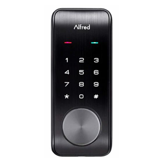 Alfred DB2-B-BL Smart Door Lock Deadbolt Touchscreen Keypad, Key Entry + Bluetooth - Black DB2-B-BL by Alfred