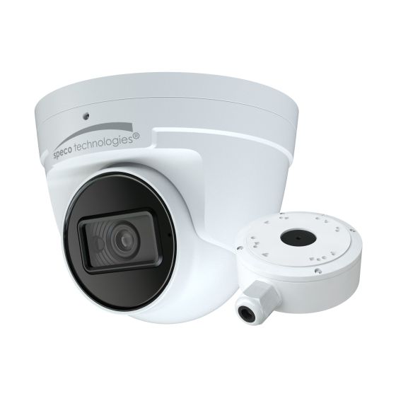 Speco O4FT2W 4 Megapixel Flexible Intensifier AI IP Turret Camera, 2.8mm Lens, White, NDAA O4FT2W by Speco