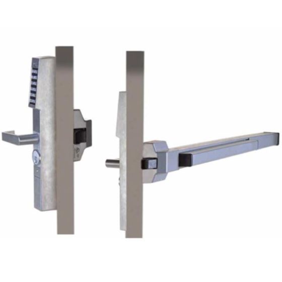 Alarm Lock DL1225ET-26D Lock Narrow Style/Exit Lock, Turnpiece, 100 User Codes, Satin Chrome Finish DL1225ET-26D by Alarm Lock