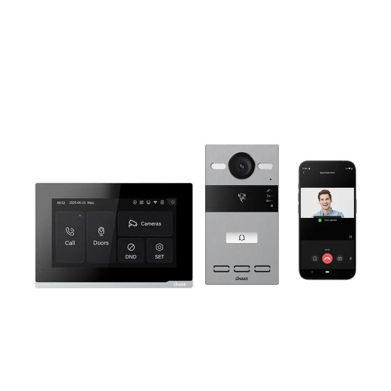 DNAKE IPK07 IP Intercom Kit, PoE, App Access, Multi Unlock, CCTV Integration IPK07 by DNAKE
