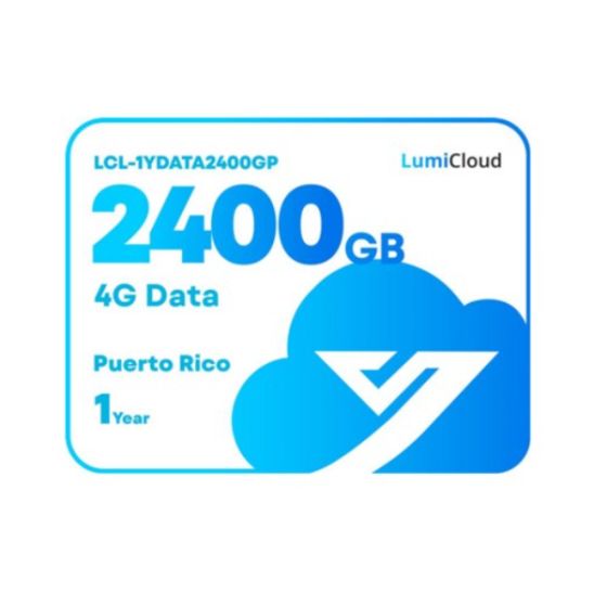 Luminys LCL-1YDATA2400GP LumiCloud 4G Data 2400GB Puerto Rico: 1 Year Data Plan LCL-1YDATA2400GP by Luminys