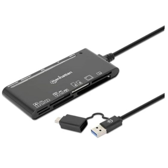 Manhattan 102780 USB-C / USB-A Combo Multi-Card Reader / Writer 102780 by Manhattan