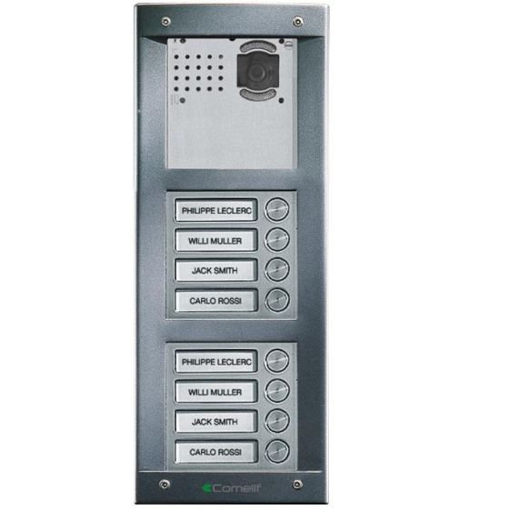 Comelit VV8F VandalCom Video Flush Mount 8 Push Button Entry Panel Kit VV8F by Comelit