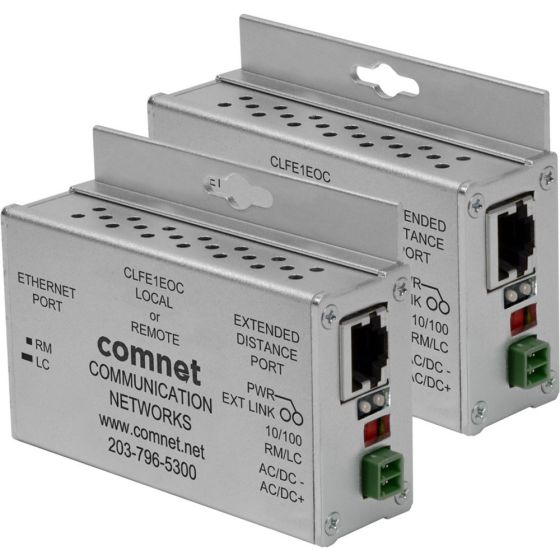 Comnet CLKFE1EOC Copperkit Two Single Channel Ethernet COAX Extenders CLKFE1EOC by Comnet
