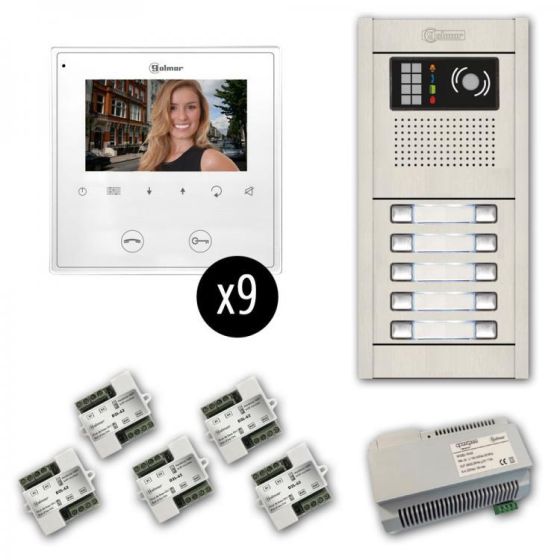 Alpha VKGB2-9AS 9 Unit Color Video Entry Intercom Kit VKGB2-9AS by Alpha