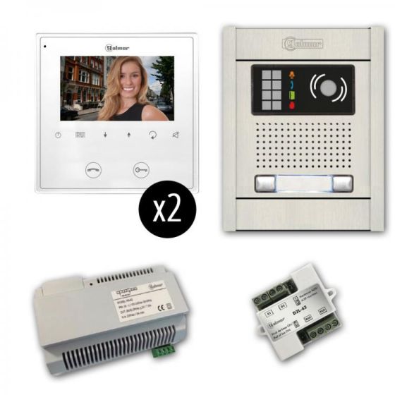 Alpha VKGB2-2AS 2 Unit Color Video Entry Intercom Kit VKGB2-2AS by Alpha