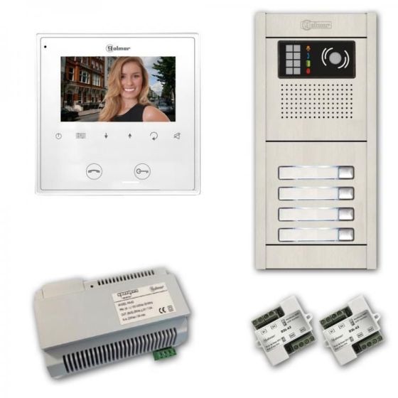 Alpha VKGB2-4AS 4 Unit Color Video Entry Intercom Kit VKGB2-4AS by Alpha