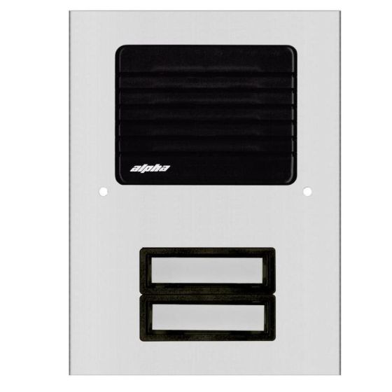 Alpha ES512-02 2 Plastic Button L/S Economy Panel Aluminium ES512-02 by Alpha