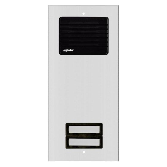Alpha ES612-02 2 Plastic Button L/S Panel Aluminium ES612-02 by Alpha