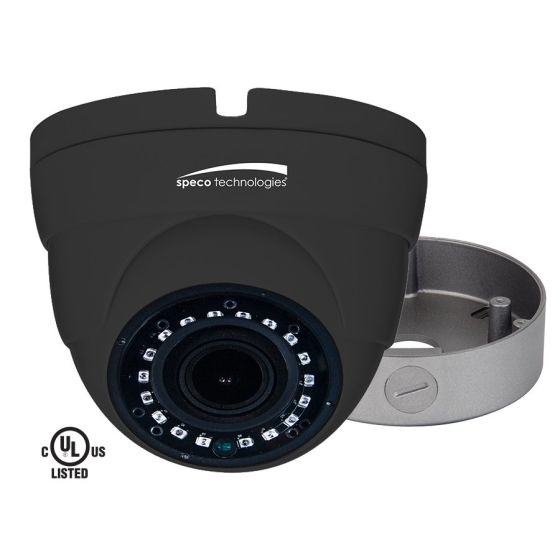 Speco VLDT3GM 1080p HD-TVI/AHD/CVI Outdoor Analog Dome Camera, 2.8-12mm Lens, Dark Gray Housing VLDT3GM by Speco