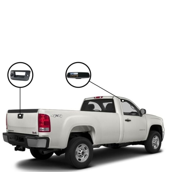 RVS Systems RVS-718516-01 Tailgate Backup Camera System for Sierra 2500HD, Mirror Monitor, 33ft Cable RVS-718516-01 by RVS Systems