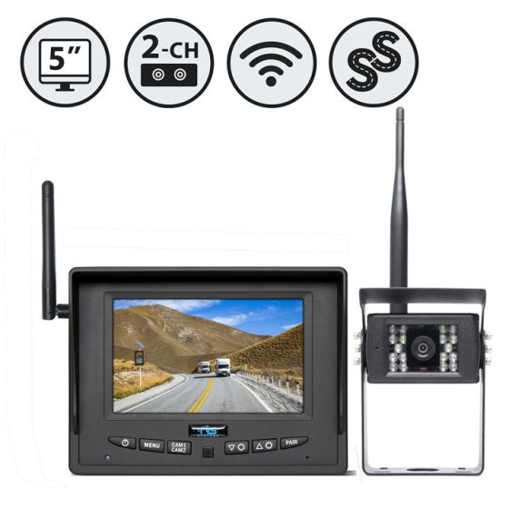 RVS Systems RVS-255W-SC-01 Wireless Backup Camera, 5" Wireless Display, Suction Cup Mount RVS-255W-SC-01 by RVS Systems