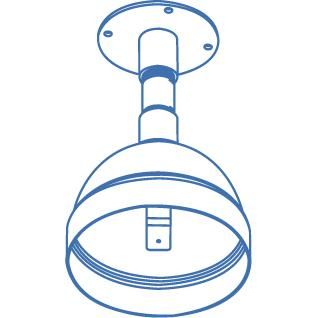 GE Security Interlogix DR-EPGE Security GE Security Interlogix Extendable Pendant Mount for Rugged Dome DR-EP by Interlogix