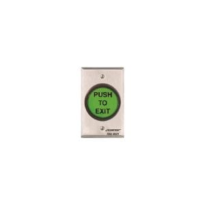 Securitron PB5 Push Button 2" Round, Momentary, DPST, with Light, Single Gang, Red/Green/Handicap