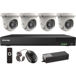 Vitek VT-TH5KT820TA-2 8 Channel 4-IN-1 (TVI/AHD/CVI/CVBS) DVR, 20TB with 4 x 5 Megapixel Turret/Ball Cameras, 2.8mm Lens
