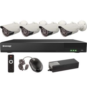Vitek VT-TH5KT820TB 8 Channel 4-IN-1 (TVI/AHD/CVI/CVBS) DVR, 20TB with 4 x 5 Megapixel Bullet Cameras, 3.6mm Lens