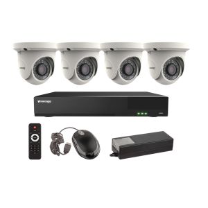 Vitek VT-TH5KT410TA 4 Channel 5-IN-1 (TVI/AHD/CVI/CVBS) DVR, 10TB with 4 x 5 Megapixel Turret/Ball Cameras, 3.6mm Lens