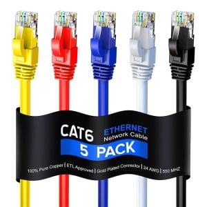Security Dynamics PC6-3cu Cat6 Pure Copper Cable, 3 Feet