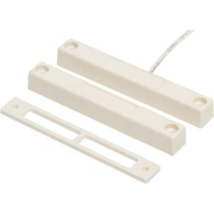 Nascom N400W-STFB Surface Mount Industrial Bar Open Loop Switch / Magnet Set, Jacketed Wire Leads, White
