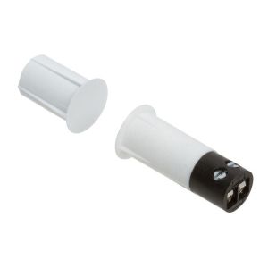 Nascom NC1175TW-STHS Recessed 3/8" Stubby Terminal Press Fit High Security Switch / Magnet Set, White
