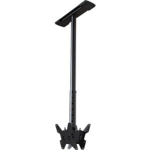 Crimson C37D-60A Complete Ceiling Installation Kit with 3’ to 5’ Drop Adjustment for 13" to 46" Dual Back to Back Screens, Black