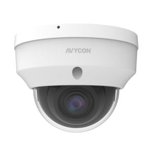 Avycon AVC-TV81F28 8 Megapixel 4-in-1 HD-TVI/CVI/AHD/Analog Outdoor IR Vandal Dome Camera, 2.8mm Lens, White