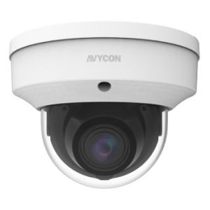 Avycon AVC-TV82M 8 Megapixel 4-in-1 HD-TVI/CVI/AHD/Analog Outdoor IR Vandal Dome Camera, 2.7-13.5mm Lens, White