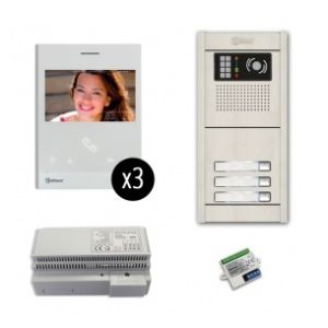 Alpha VKG2-3AS 3-Unit Video-Intercom Kits W/Surface Entry Panel