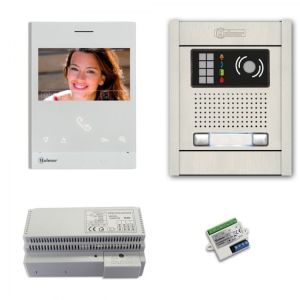 Alpha VKG2-2AS 2-Unit Video Intercom Kit with Aluminum Surface Entry Panel