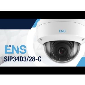 ENS SIP34D3-28-C 4 Megapixel IR Fixed Network Dome Security Camera, 2.8mm Lens