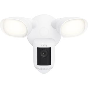 Ring B08FCWRXQR Floodlight Cam Wired Pro Outdoor Wireless 1080p Surveillance Camera, White